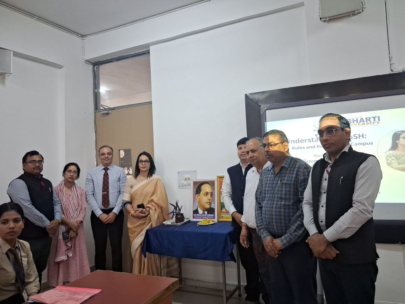 With dignitaries · Subharti University, Meerut