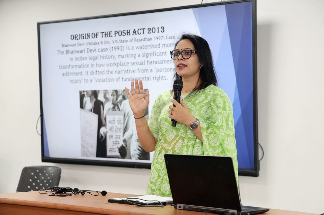 Dr. Saumyata Pandey conducting a POSH training session